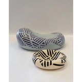 Lavender Blob with Black and White Dish 2019 by Jessie Roberts Ceramics from Barewall Art Gallery