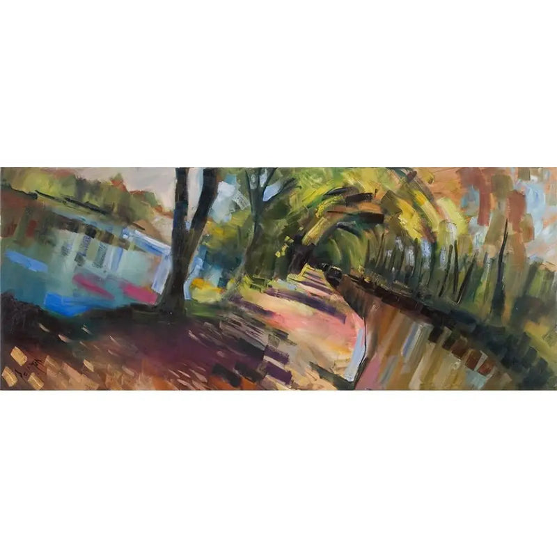 Llangollen Canal skirting Blake Mere 2012 by Rob Pointon Original Art from Barewall Art Gallery