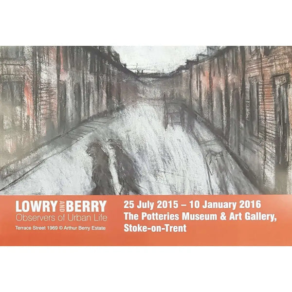 Lowry and Berry: Observers of Urban Life Art Exhibition Posters Street Scene 1969 A3 Posters from Barewall Art Gallery