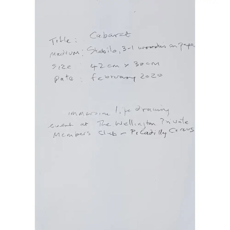 LP1 Cabaret 2020 by Lorraine Peacock Original Art from Barewall Art Gallery