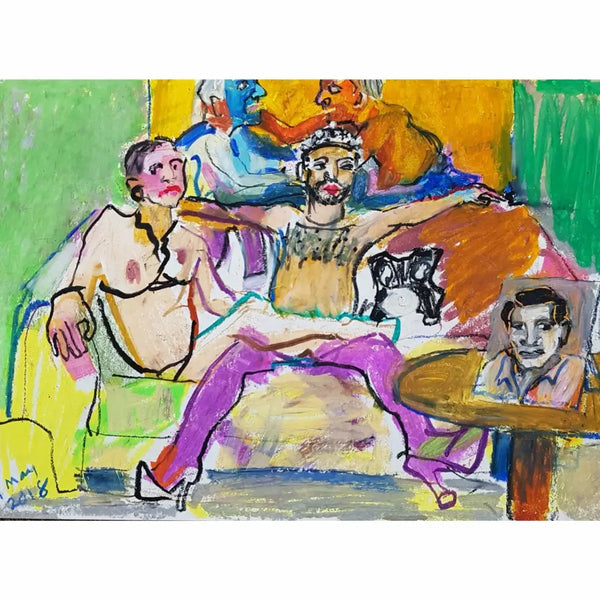 LP11 Boys Love Queer Life Drawing 2018 by Lorraine Peacock Original Art from Barewall Art Gallery