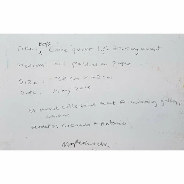 LP11 Boys Love Queer Life Drawing 2018 by Lorraine Peacock Original Art from Barewall Art Gallery