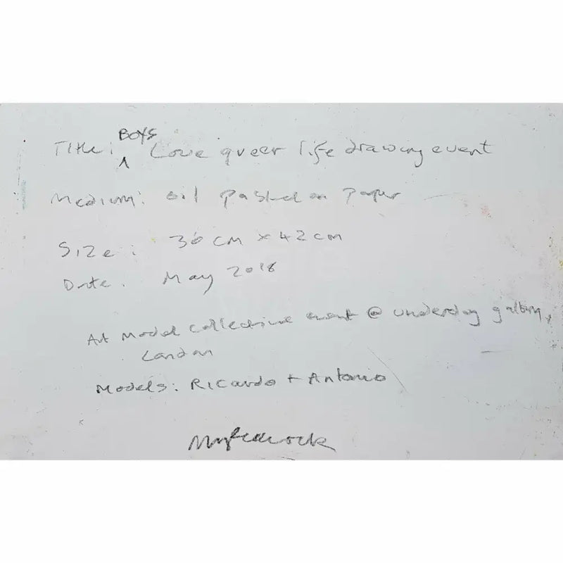 LP11 Boys Love Queer Life Drawing 2018 by Lorraine Peacock Original Art from Barewall Art Gallery