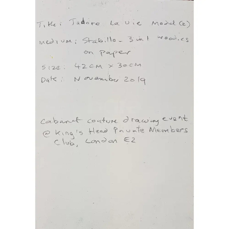 LP15 J'adore La Vie Model (2) 2019 by Lorraine Peacock Original Art from Barewall Art Gallery