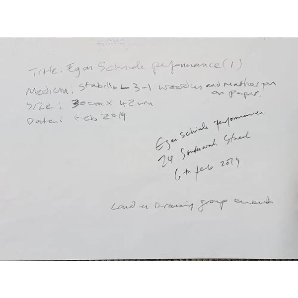 LP6 Egon Schiele Performance (1) 2019 by Lorraine Peacock Original Art from Barewall Art Gallery