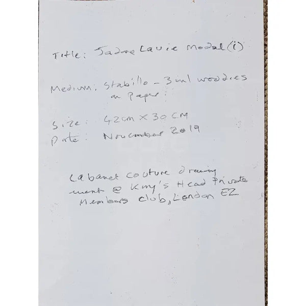 LP7 J'Adore La Vie Model (1) 2019 by Lorraine Peacock Original Art from Barewall Art Gallery