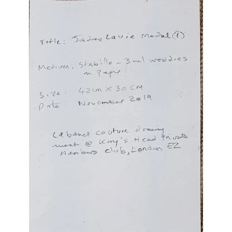 LP7 J'Adore La Vie Model (1) 2019 by Lorraine Peacock Original Art from Barewall Art Gallery