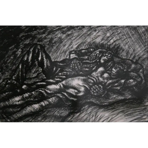 Man and Woman Resting 1943 by Norman Cope Original Art from Barewall Art Gallery