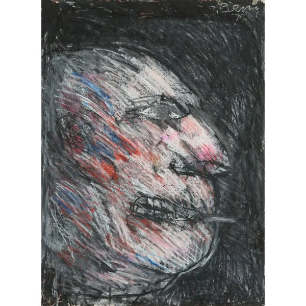 Man with Cigarette Print by Arthur Berry Estate Print from Barewall Art Gallery