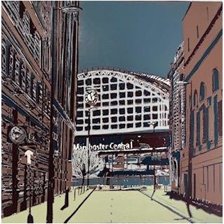 Manchester Central Linocut 2020 by Jayne Pellington by Barewall