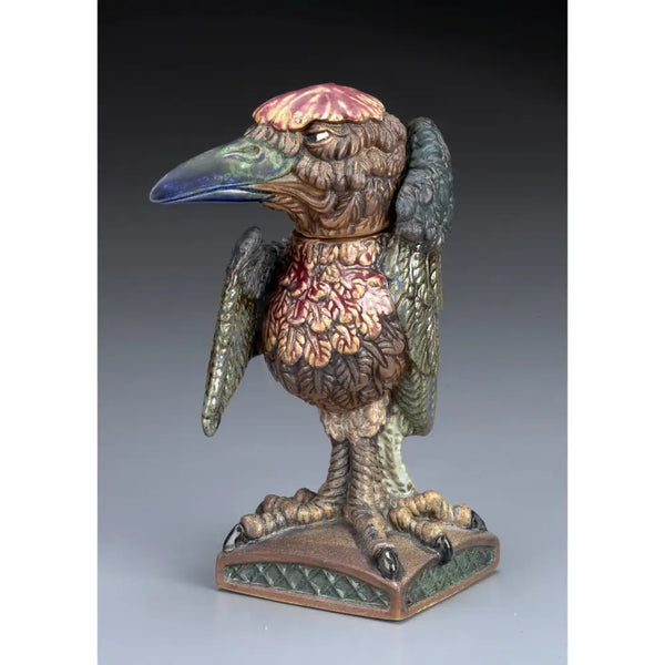 Martin Brothers inspired ceramic sculpture The Clerk by Burslem Pottery Ceramics from Barewall Art Gallery