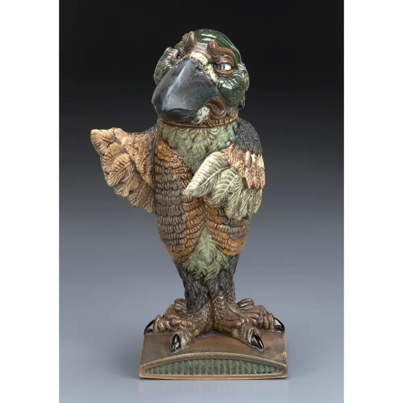 Martin Brothers inspired ceramic sculpture The Defence by Burslem Pottery Ceramics from Barewall Art Gallery