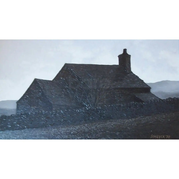 Moorland Cottage 1970 Oil by Jack Simcock Original Art from Barewall Art Gallery