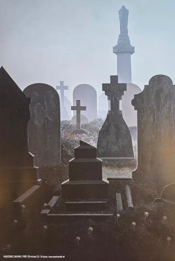MW3P Headstones, Dalehall Print 1985 by Maurice Wade Book from Barewall Art Gallery