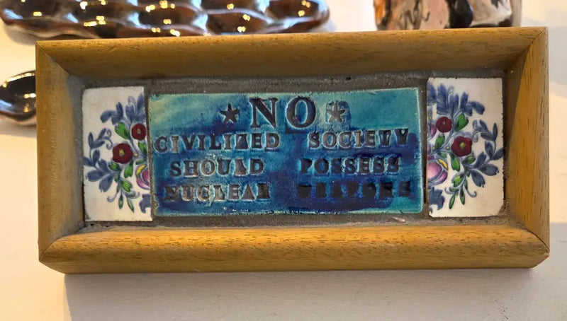 No Civilized Society Should Possess Nuclear Weapons 2025 by Philip Hardaker Ceramics from Barewall Art Gallery