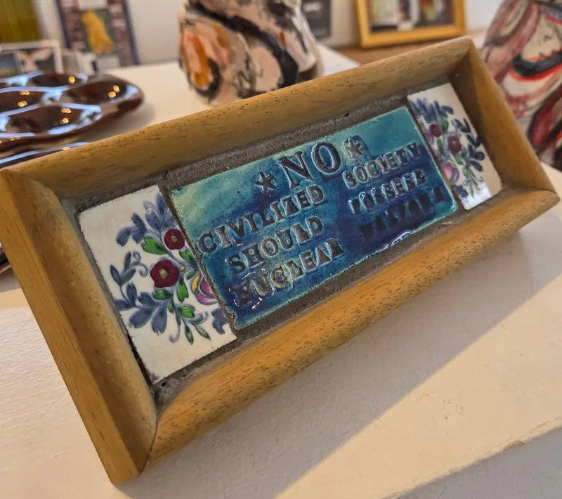 No Civilized Society Should Possess Nuclear Weapons 2025 by Philip Hardaker Ceramics from Barewall Art Gallery
