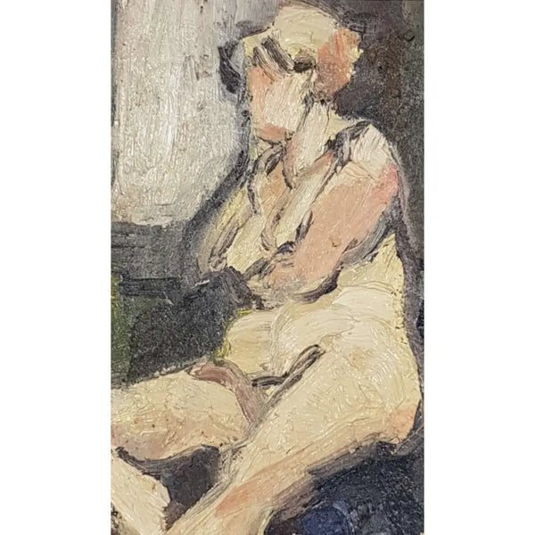 Nude Sitting by David Moore Original Art from Barewall Art Gallery