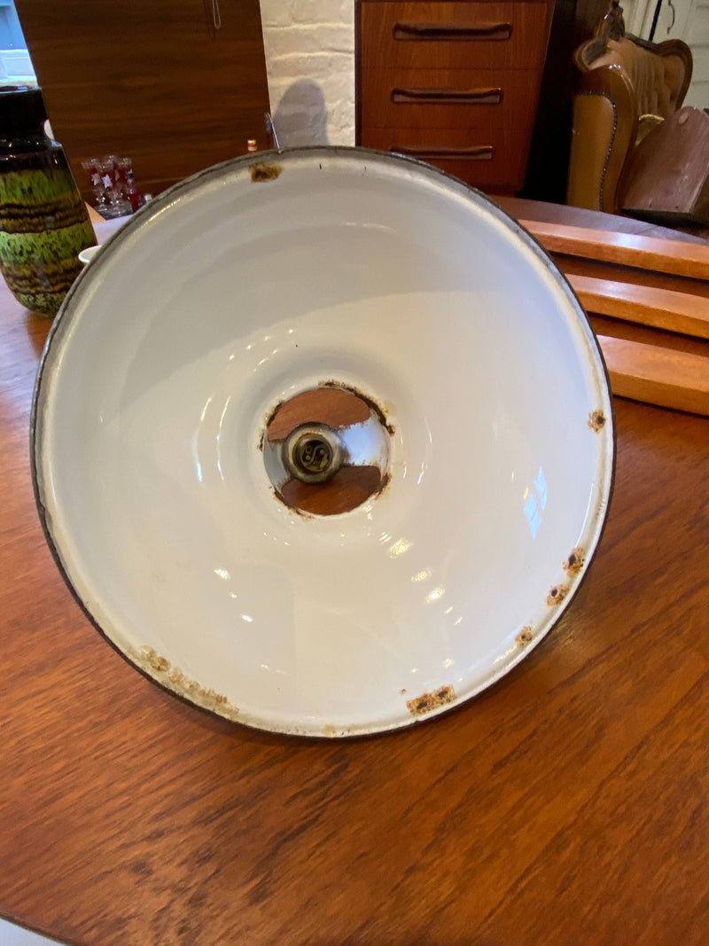 Original 1930s Coolicon 11 Inch Industrial Light Fitting by Lost and Found Projects by Barewall