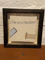 Original textile art salvaged textile block and treads. Chemiser by Lost and Found Projects by Barewall