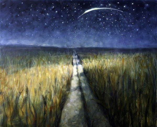 Path Through the Field at Night by Bill Jacklin RA by Barewall