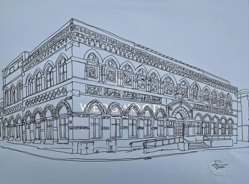 PDB1 Wedgwood Institute on Wedgwood bag 2024 by Peter Davis Original Art from Barewall Art Gallery