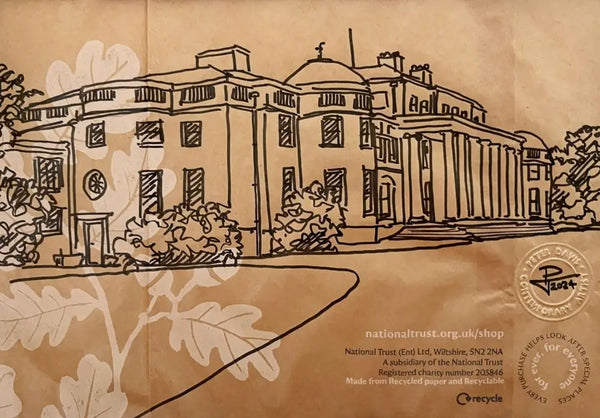 PDB9 Shugborough Hall on National Trust bag 2024 by Peter Davis Original Art from Barewall Art Gallery