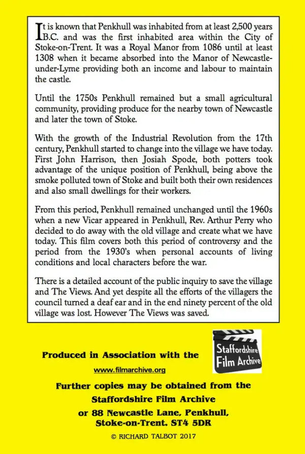 Penkhull in the 1960s: A Decade of Change History DVD DVD from Barewall Art Gallery