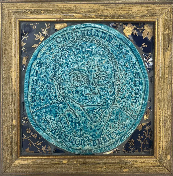 PHAB004 Philip Hardaker Arthur Berry Centenary Oatcake Portrait Ceramic from Barewall Art Gallery