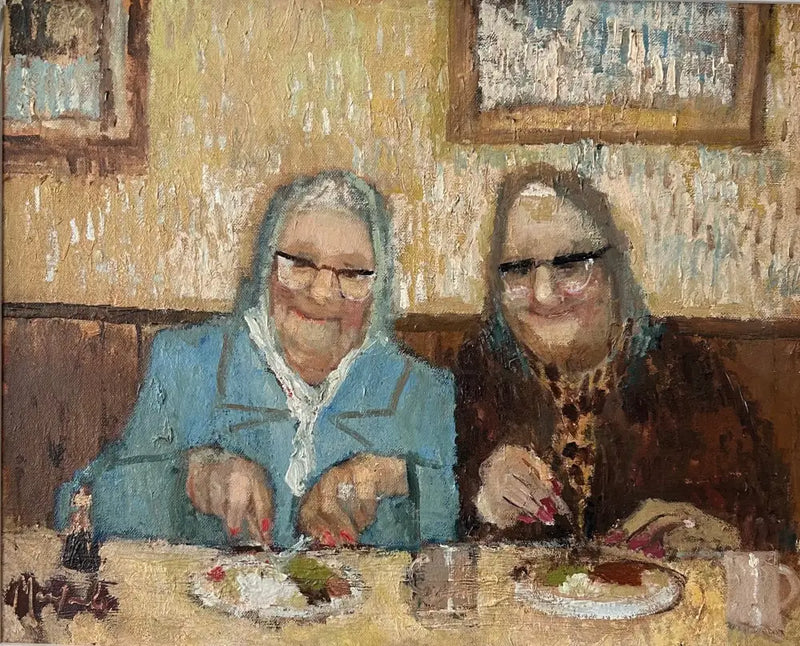 Pies and Mash at the Market Cafe 2025 by Lucy Manfredi Original Art from Barewall Art Gallery