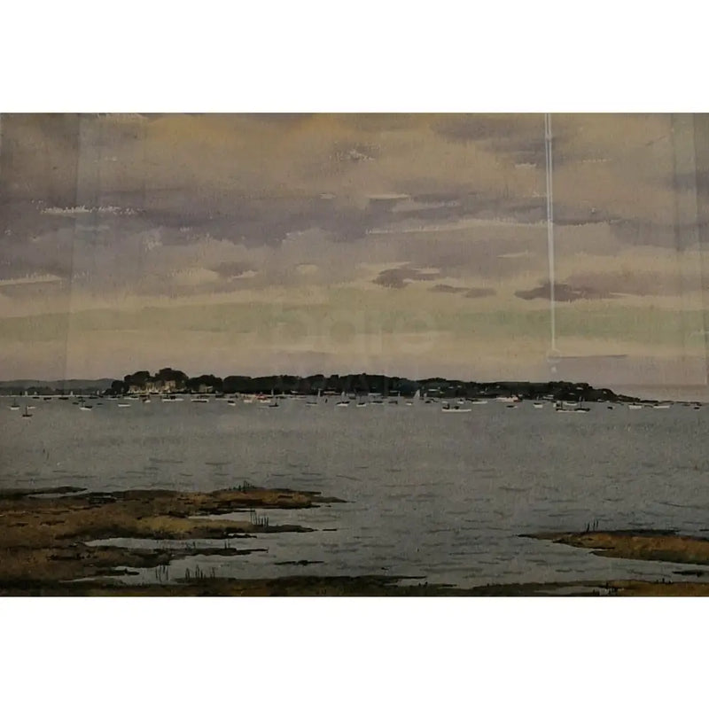 Poole Harbour 1972 Watercolour by Harold Bennett Original Art from Barewall Art Gallery