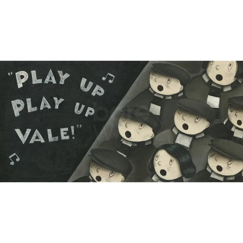 Port Vale Gift - Port Vale Play Up Vale Ltd Edition Signed Football Print Print from Barewall Art Gallery