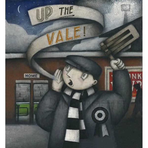 Port Vale Gift - Port Vale Up The Vale Night Match Ltd Edition Signed Football Print Print from Barewall Art Gallery