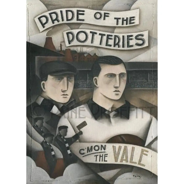 Port Vale Heros and Bottle Kilns Limited Edition Football Print by Paine Proffitt Print from Barewall Art Gallery