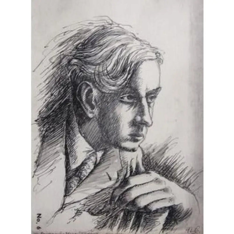 Portrait of a Fellow Student 1942 Print by Norman Cope Print from Barewall Art Gallery