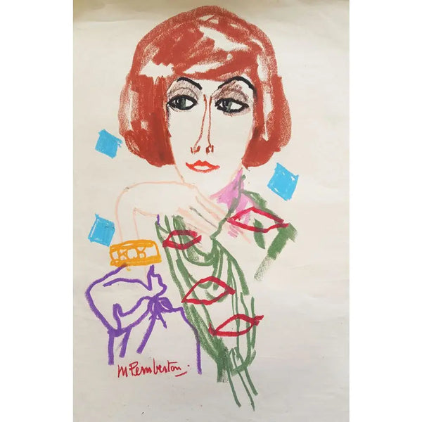 Portrait of a Young Woman by Muriel Pemberton Original Art from Barewall Art Gallery