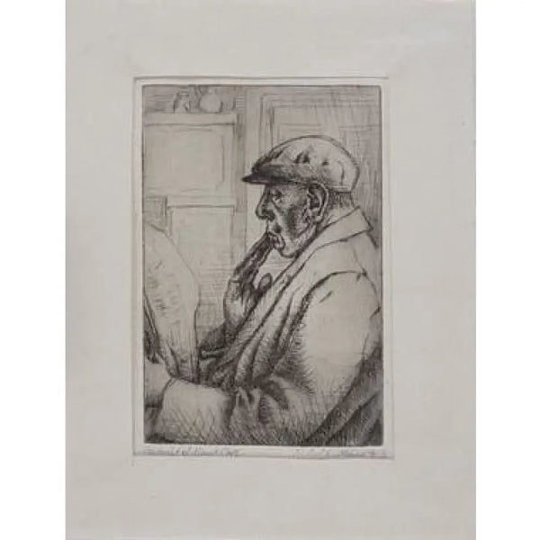 Portrait of Albert Cope 1943 by Norman Cope Original Art from Barewall Art Gallery