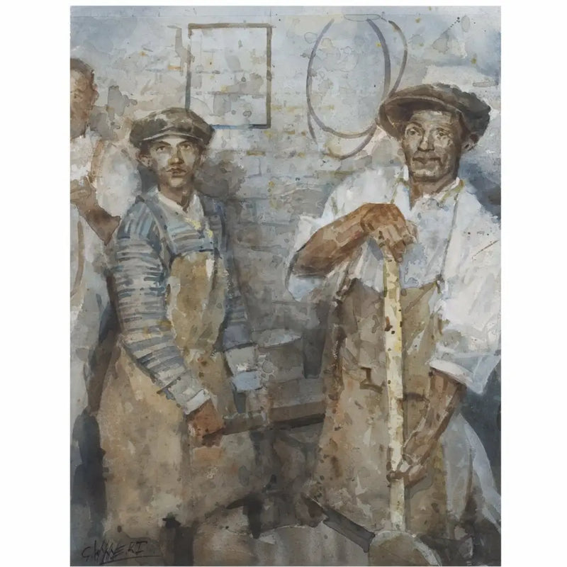 Potteries 20th Century Print Collection by Geoffrey Wynne RI Potteries Folk Print from Barewall Art Gallery