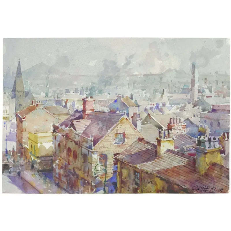 Potteries 20th Century Print Collection by Geoffrey Wynne RI Queen Street Burslem Print from Barewall Art Gallery