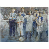 Potteries 20th Century Print Collection by Geoffrey Wynne RI Saggar Boys II Print from Barewall Art Gallery