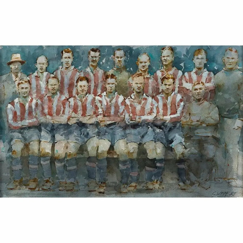 Potteries 20th Century Print Collection by Geoffrey Wynne RI Stoke City FC 1935 Print from Barewall Art Gallery