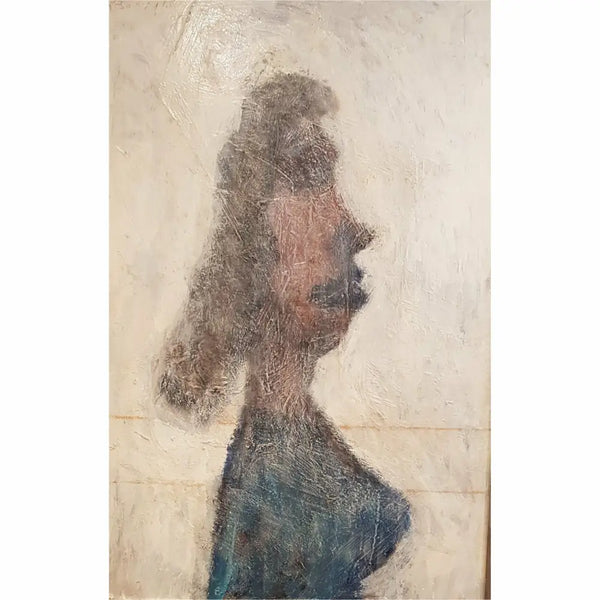 RAWOil002 Girl's Head! Original Oil 1960s by Arthur Berry Original Art from Barewall Art Gallery