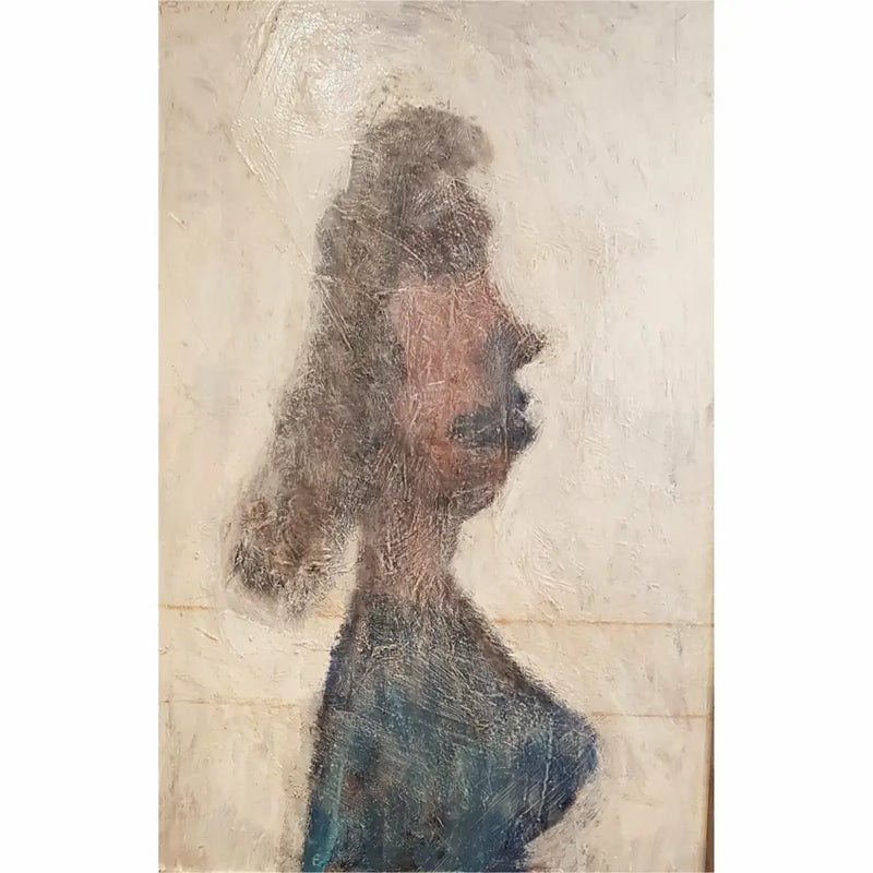 RAWOil002 Girl's Head! Original Oil 1960s by Arthur Berry Original Art from Barewall Art Gallery