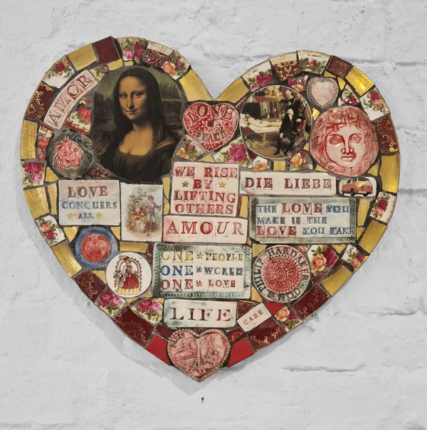 Red Heart We Rise by Lifting Others 2024 by Philip Hardaker Ceramics from Barewall Art Gallery