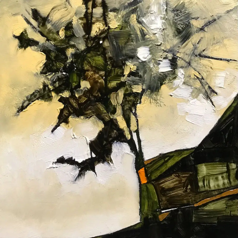 RGL4 Moorland Tree 2 Oil by Russell Gregory Original Art from Barewall Art Gallery