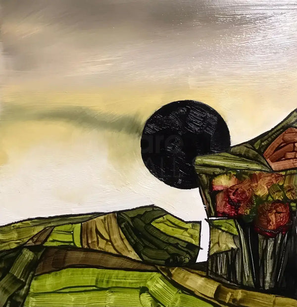 RGL6 Moorland with Black Moon Oil by Russell Gregory Original Art from Barewall Art Gallery