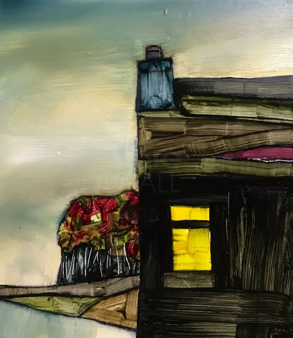 RGL8 House Next to the Park Oil by Russell Gregory Original Art from Barewall Art Gallery