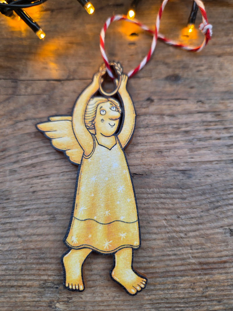 KK13 Burslem Angel Christmas Tree Decoration 2025 by Kidda Kinsey Gift from Barewall Art Gallery
