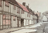Street in Lavenham, Suffolk watercolour by Thomas Mountford Original Art from Barewall Art Gallery