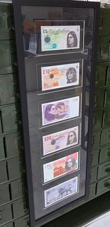 Full Set of Ozzy Osbourne Bank Notes Art - Framed with signed certificate by Dion Kitson