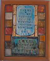 Stoke-on-Trent Six Towns One City Love our Mother Burslem Ceramic Mosaic by Philip Hardaker Ceramics from Barewall Art Gallery